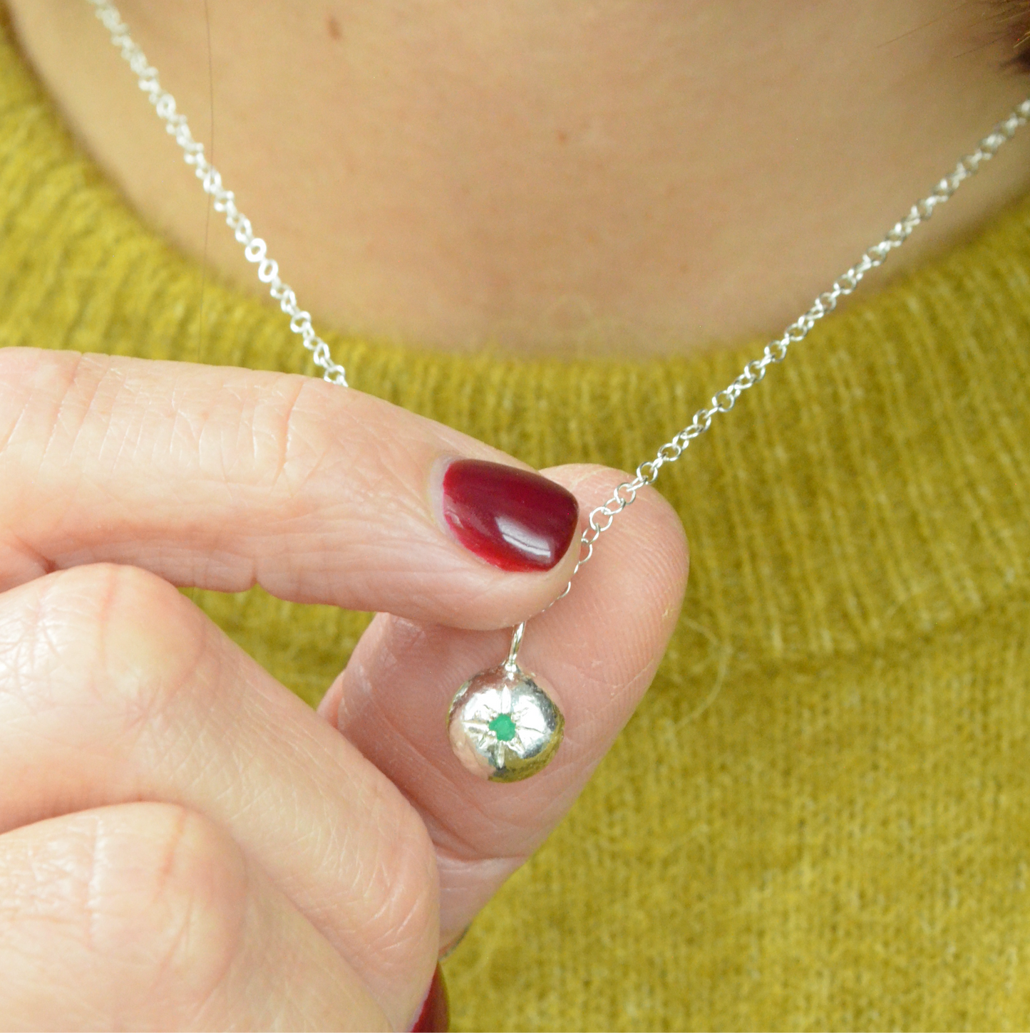 'Written in the stars' Mini birthstone star pendant