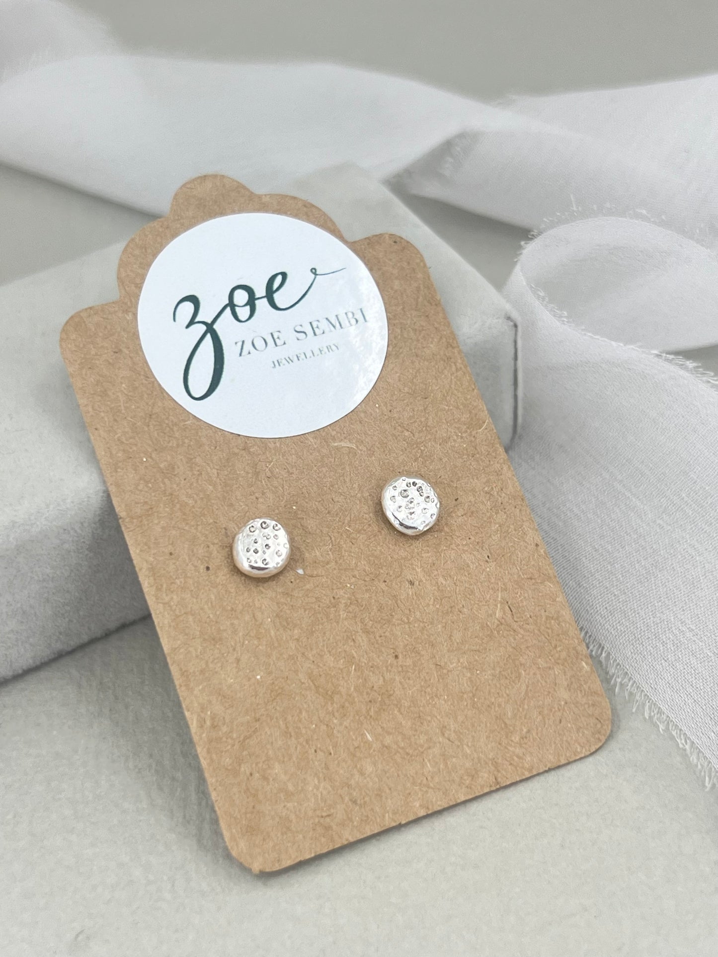 Hudson Belle/ Zoe Sembi Jewellery Evening Class and Shopping event. Sterling silver stud earrings Thursday 17th October.