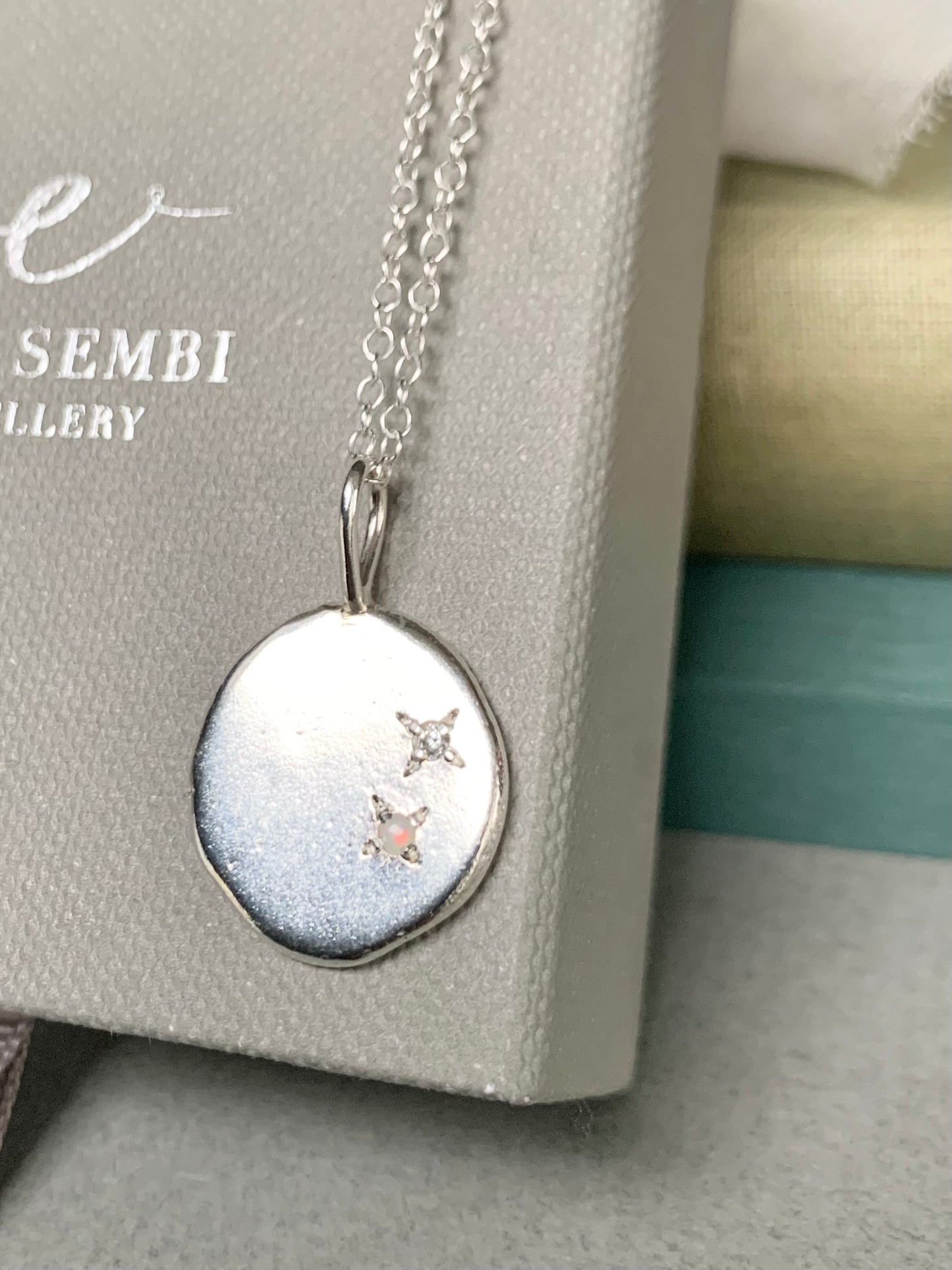 'Written in the stars' Multi birthstone star pendant