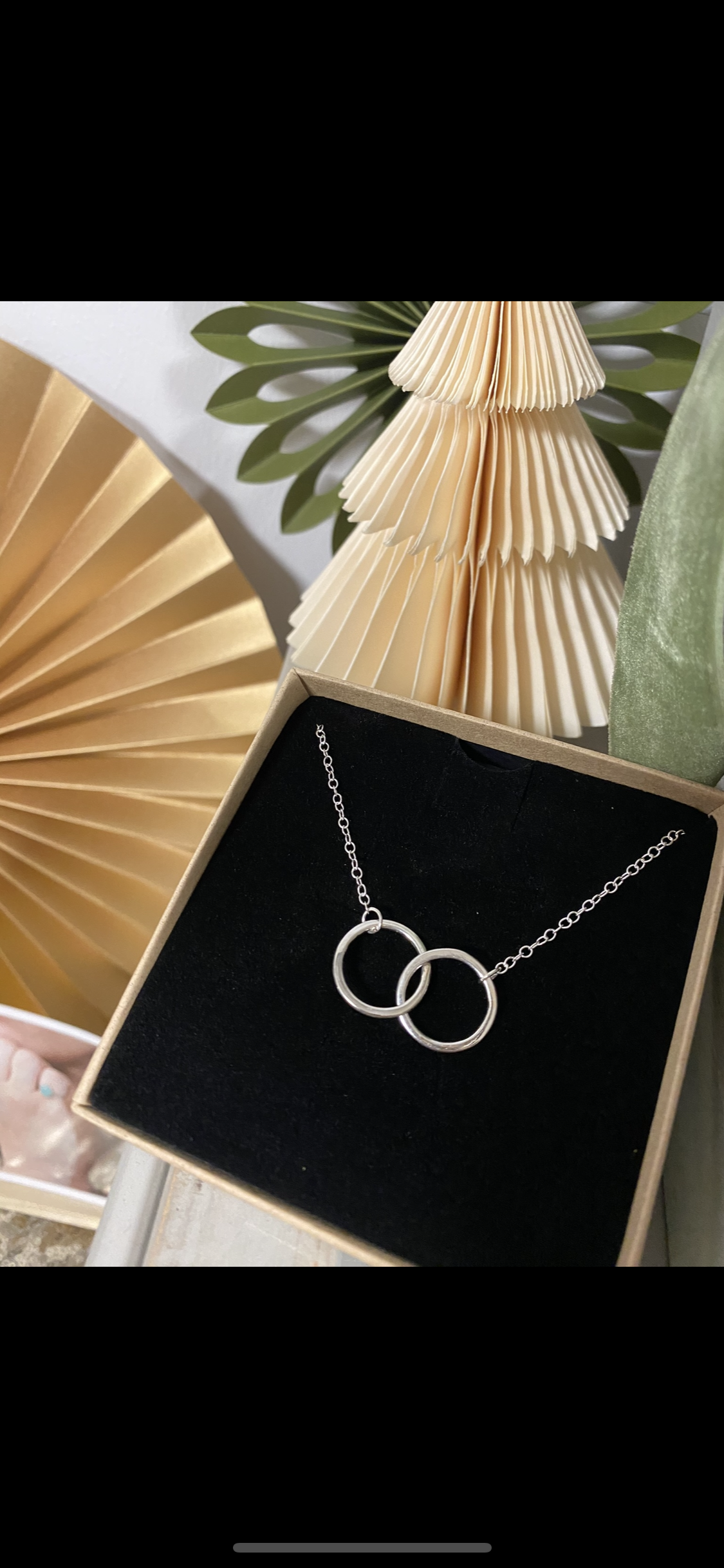 The Laurel Personalised Necklace - personalised interlinking hoops - hand stamped monogram and name necklace gift