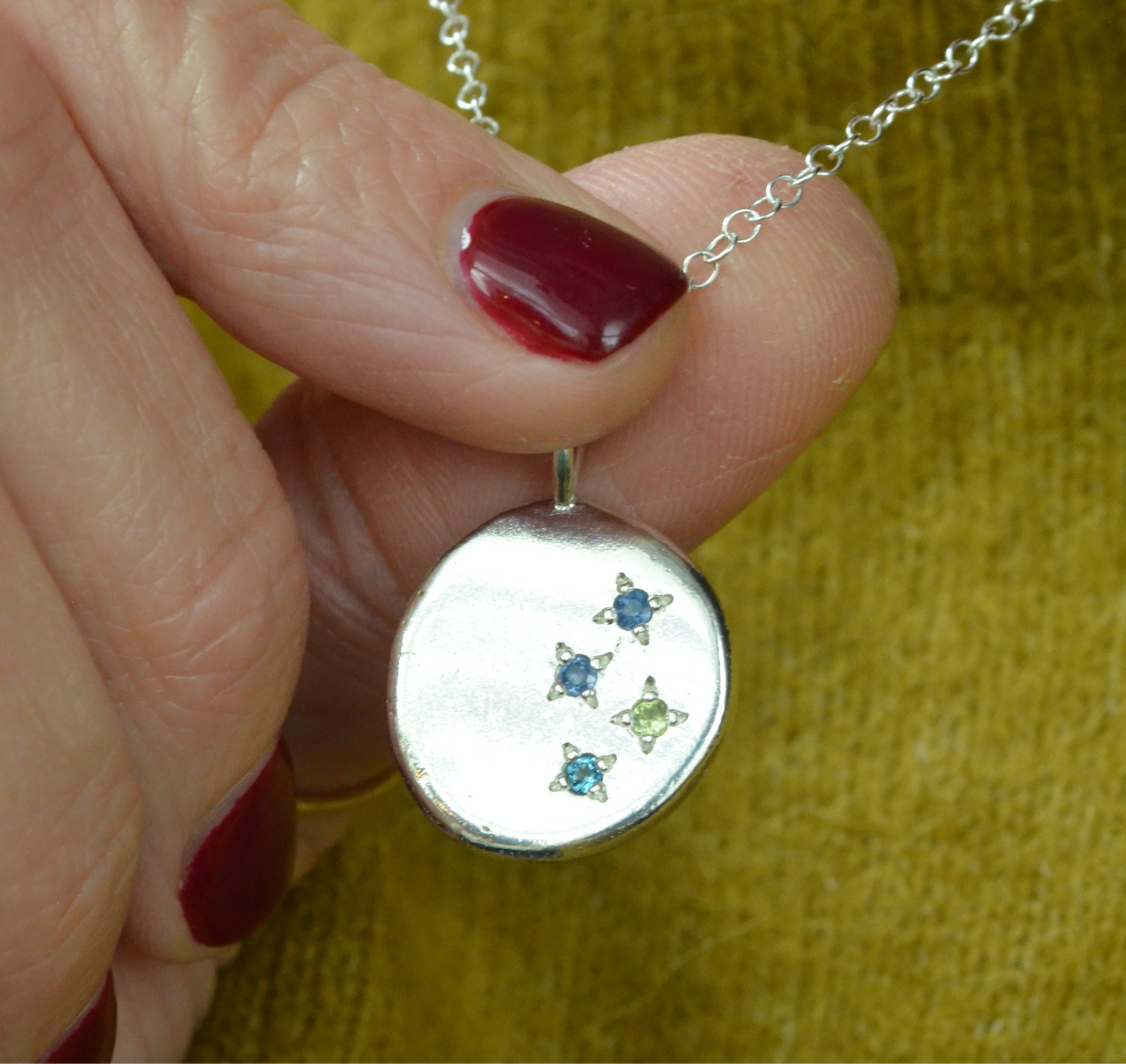 'Written in the stars' Multi birthstone star pendant