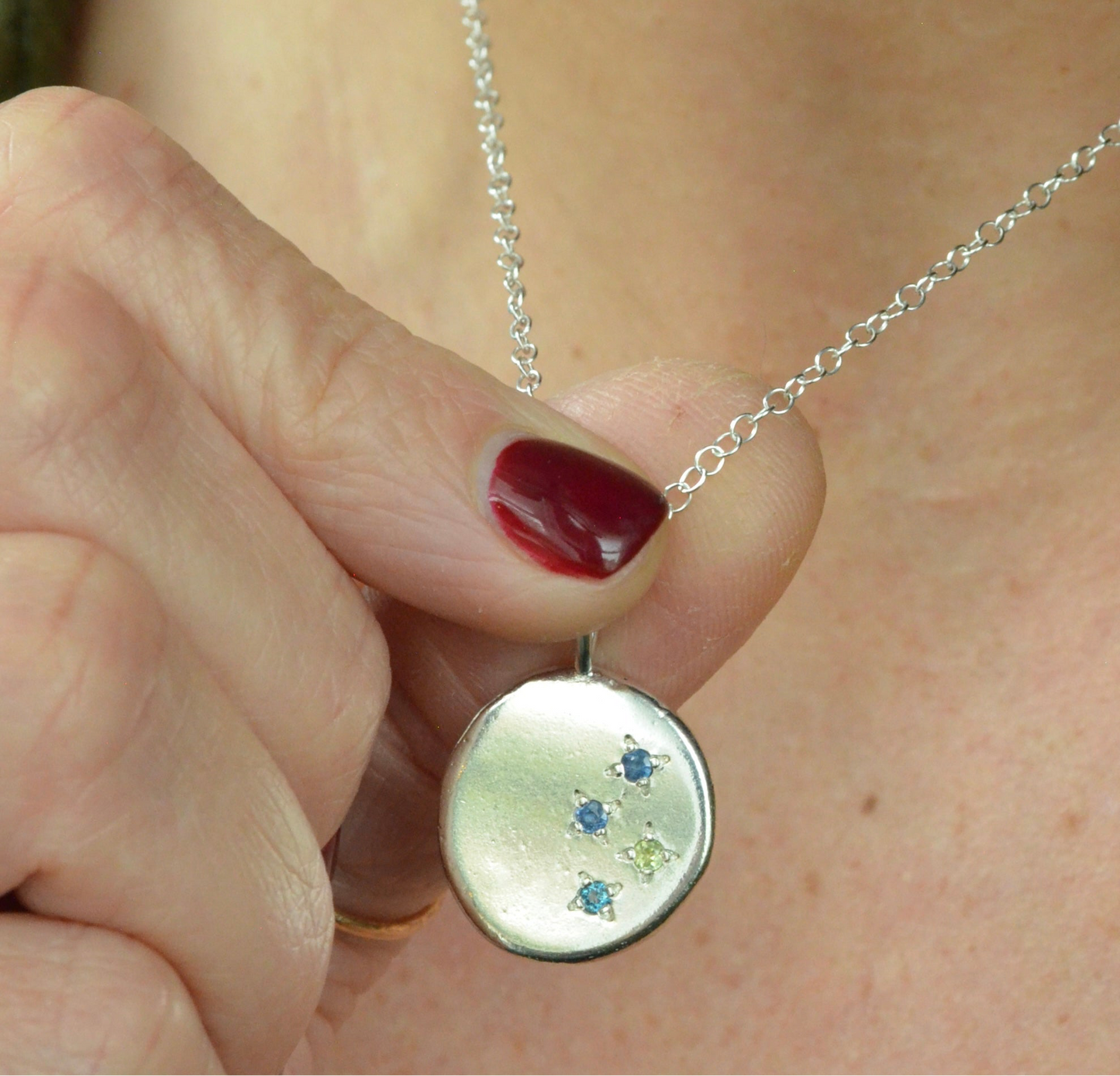 'Written in the stars' Multi birthstone star pendant