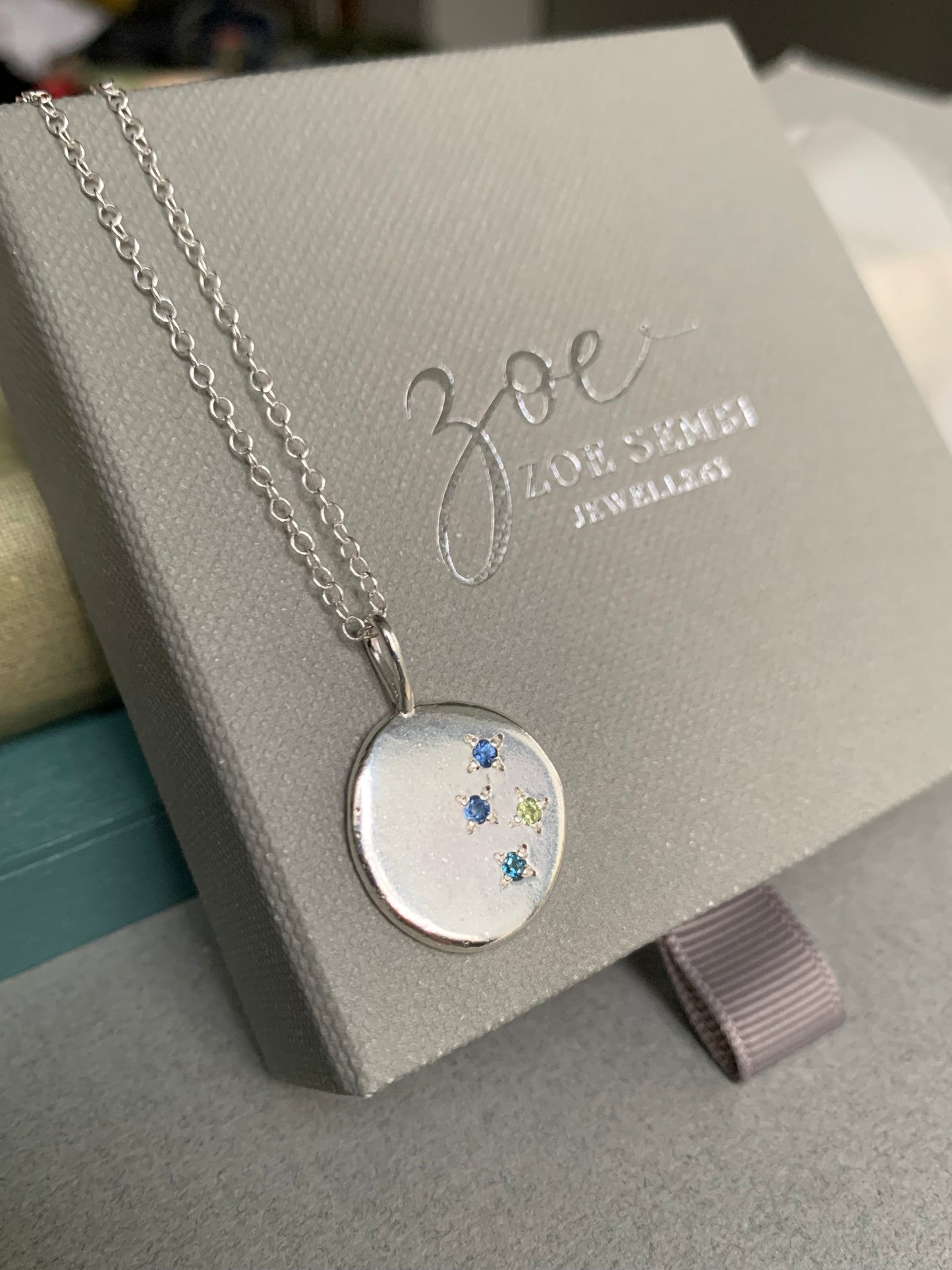 'Written in the stars' Multi birthstone star pendant